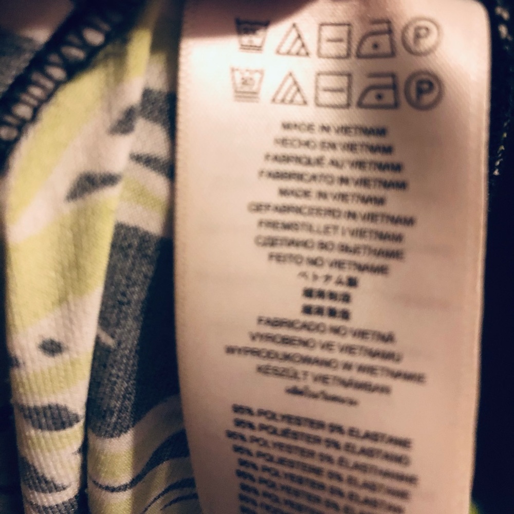 😍 MICHAEL Michael Kors Bamboo Print Pear Green High Low Faux Wrap Dress🎊 - Picture 11 of 11